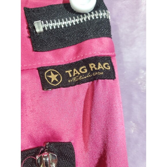 Tag Rag Hot Pink Y2K Vintage Punk Hip Hop Baggy Trousers Size 5 - Picture 5 of 12